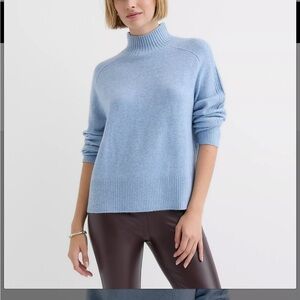 LOFT Light Blue Mockneck Sweater